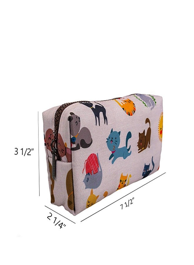 LParkin Cute Cat Pencil Case Make Up Case Cosmetic Bag Stationary Kawaii Pencil Box Pouch Teacher Gift Gadget Bag - Image 3