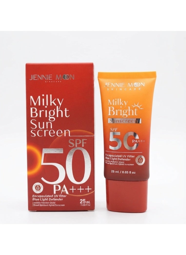 جيني مون واقي الشمس جيني مون ميلكي برايت بعامل حماية SPF 50 PA+++، 25 مل - Image 1
