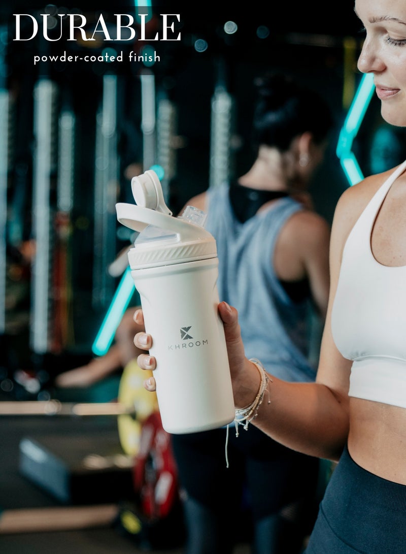 Khroom Khroom Stainless Steel Protein Shaker 700ml – Thermo Function | 12h Cold/Hot - Ideal for UAE Heat | Dishwasher Safe | Premium Fitness Shaker for Gym, Office, Travel - Image 5