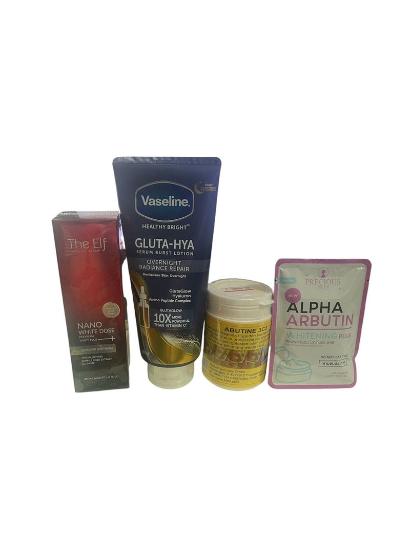 فازلين جلوتا هيا إشراقة ليلية، أبوتين سي 3 سي، ذا إيلف، ألفا أربوتين