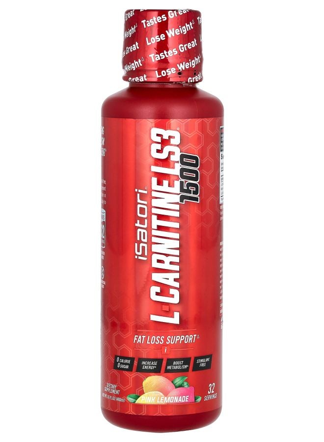 iSatori LCarnitine LS3 1500 Pink Lemonade  16 fl oz (480 ml)