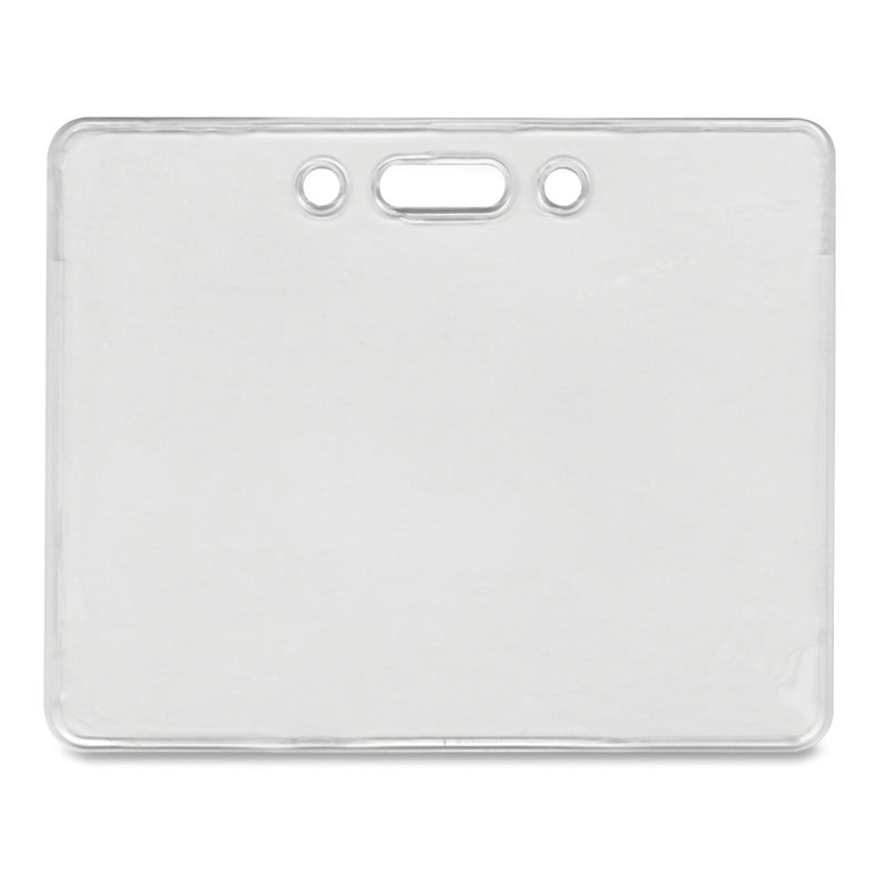 Advantus 75450 Proximity ID Badge Holder, Horizontal, 3 3/8w x 2 3/8h, Clear, 50/Pack - Image 2