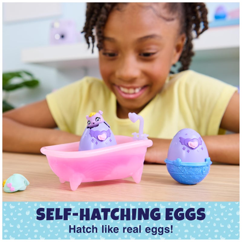 Hatchimals Alive, Make a Splash Playset with 15 Accessories, Bathtub, 2 Color-Change Mini Figures in Self-Hatching Eggs, Gifts & Stocking Stuffers for Girls & Boys - Image 4