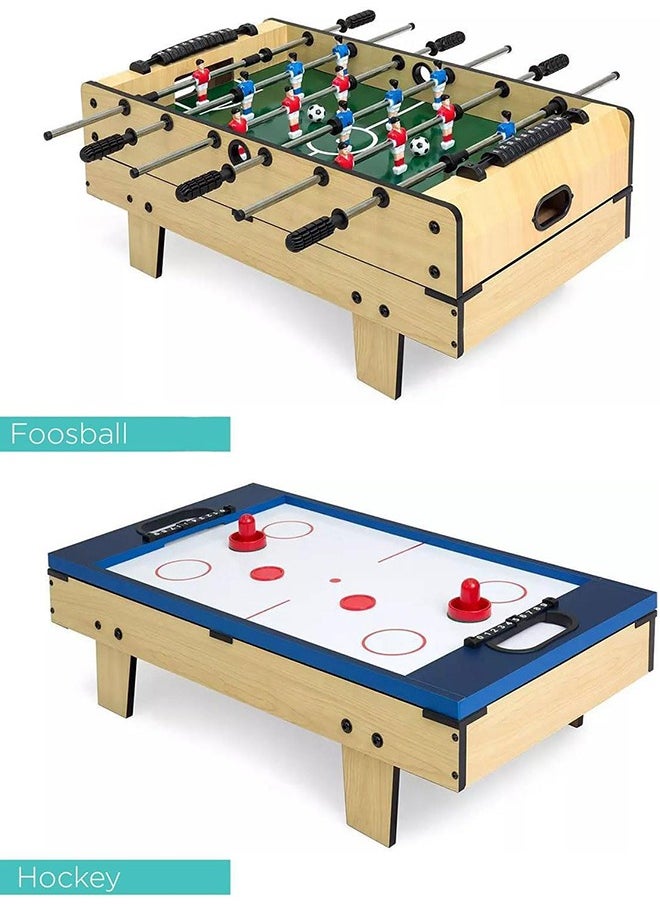 Garlo 4-in-1 Multi Game Table, Childrens Combination Arcade Set for Home, Play Room, Rec Room w/Pool Billiards, Air Hockey, Foosball and Table Tennis  - Image 4