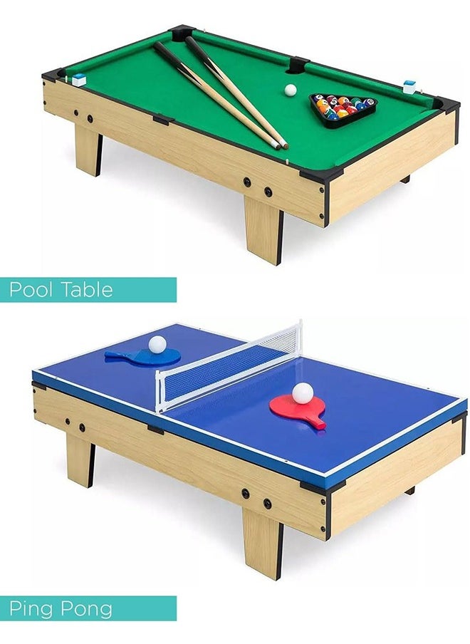 Garlo 4-in-1 Multi Game Table, Childrens Combination Arcade Set for Home, Play Room, Rec Room w/Pool Billiards, Air Hockey, Foosball and Table Tennis  - Image 2