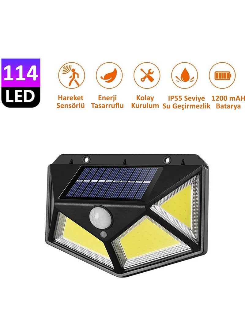 114 LEDs 3 Modes Cob Solar Solar Powered Garden Lighting Motion Sensor LED Lamp - pzsku/ZB7F57375D9E358CF3A59Z/45/_/1725793887/7d45a09f-c9e4-4f0f-be67-3c29c76a5894