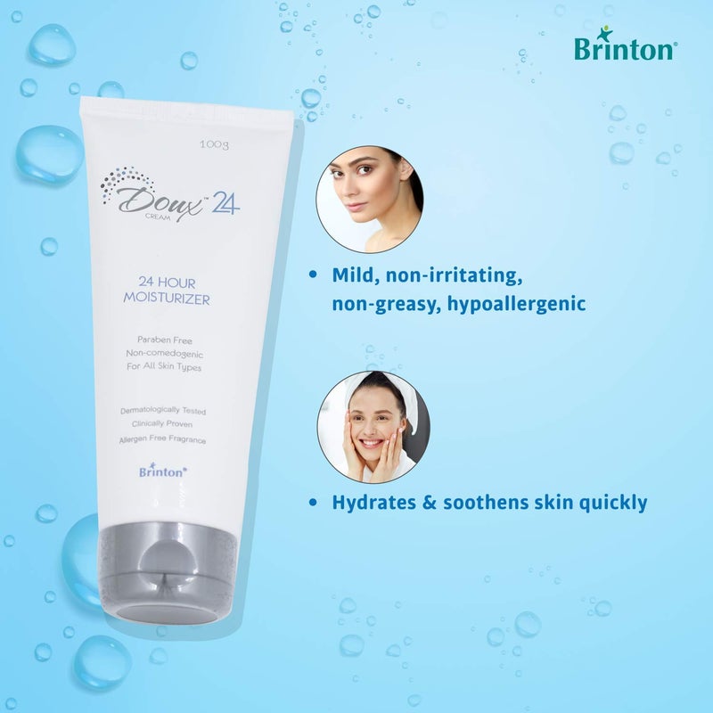 Brinton Doux 24-Hour Daily Moisturizing Cream for Dry & Itchy Skin | Paraben-Free, Non-Comedogenic, Non-Sticky & Non-Greasy | Allergen-Free Fragrance | Suitable for All Skin Types, 3.5 oz. - Image 4