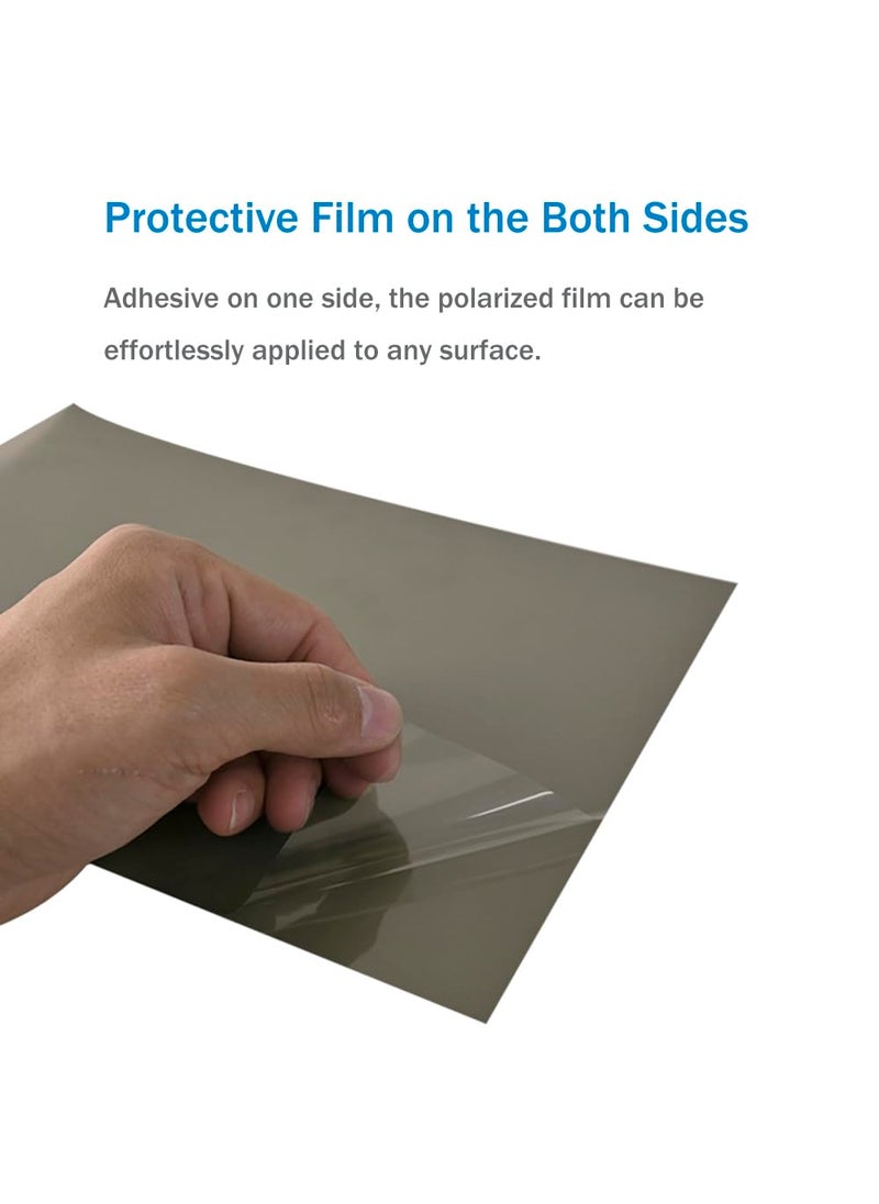 RENIAN Polarized Film Sheets 2 PCS 7.8x11.8inches/20x30cm Adhesive Polarizer Linear Polarizing Filter for Screen Educational Physics  - Image 4