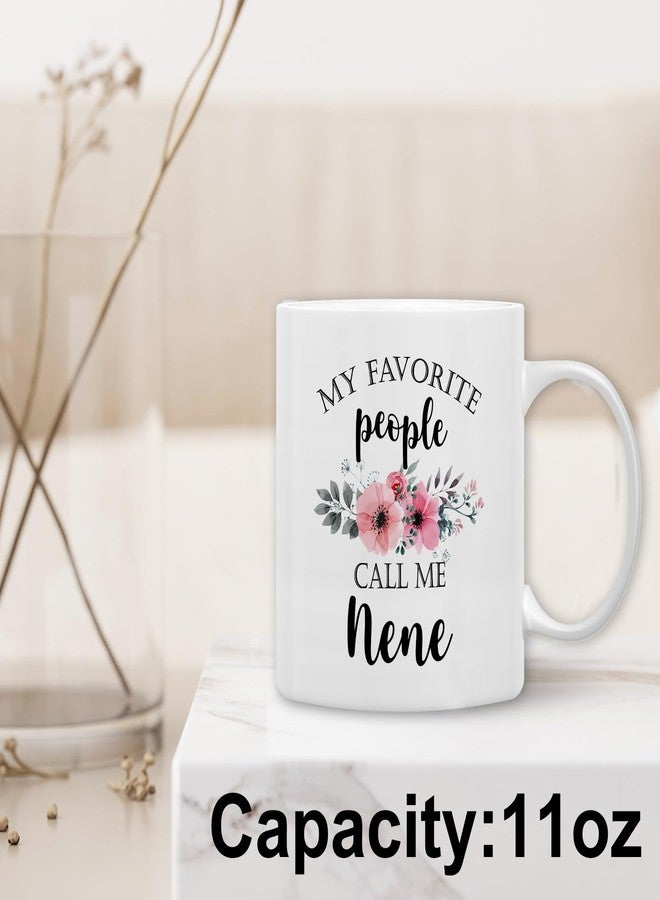 QASHWEY Nene Coffee Mug, Nene Gifts for Grandma, NeneGifts from Grandkids, Grandma Coffee Mug, Mothers Day Mug Tea Cup Gifts for Nene, My Favorite People Call Me NeneCoffee Cups Ceramic 11oz - Image 2