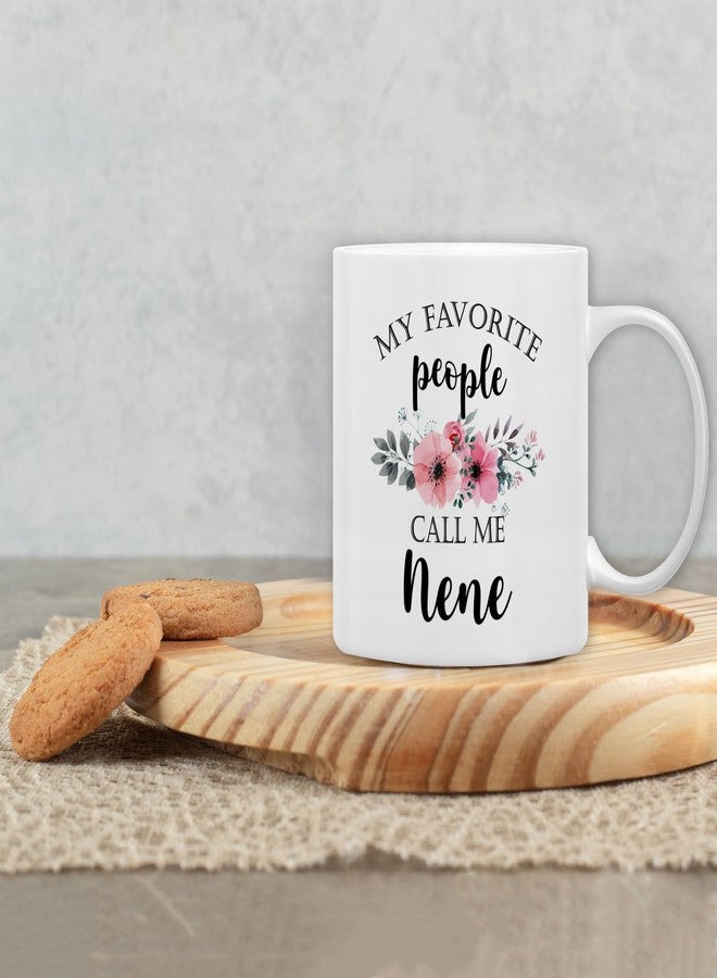 QASHWEY Nene Coffee Mug, Nene Gifts for Grandma, NeneGifts from Grandkids, Grandma Coffee Mug, Mothers Day Mug Tea Cup Gifts for Nene, My Favorite People Call Me NeneCoffee Cups Ceramic 11oz - Image 4