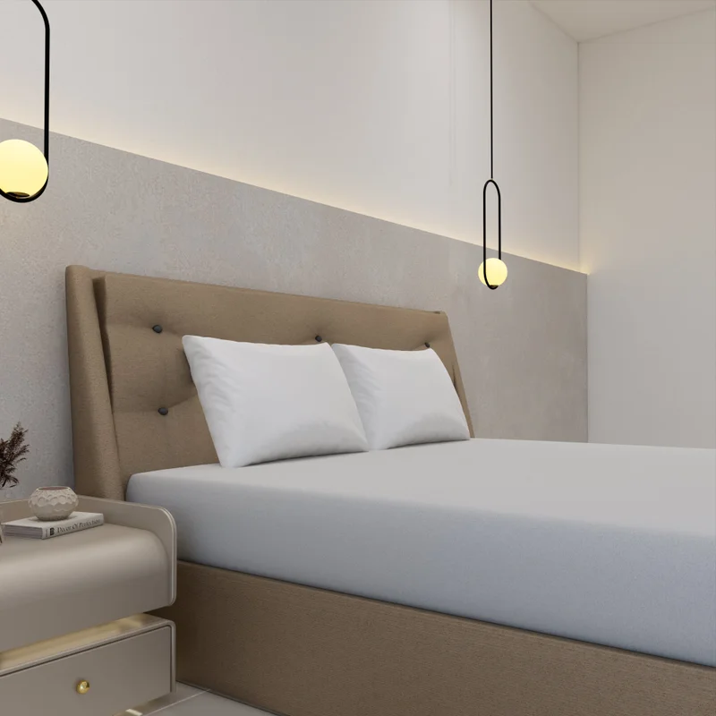 يسكن 500 Thread Count 100% Egyptian Cotton Sateen 2 Pc Pillow Case Set