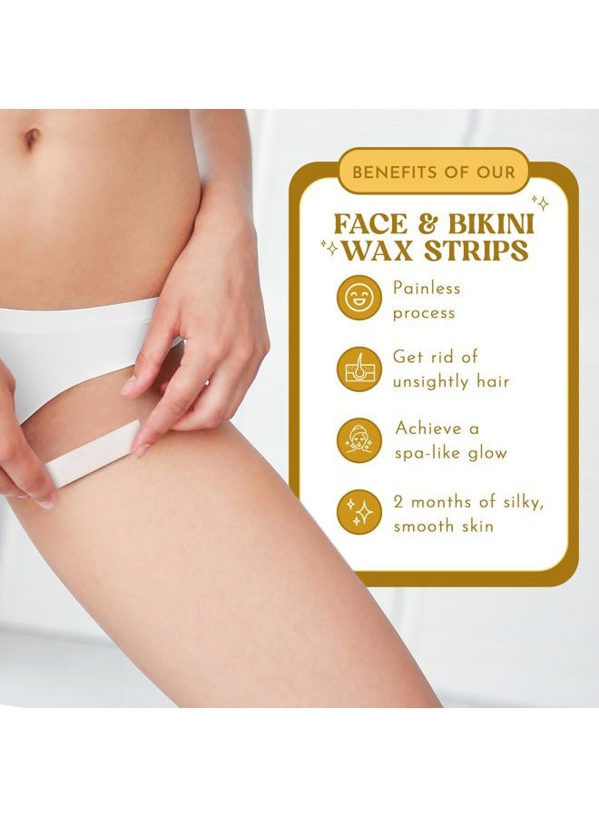 MOOM شرائح مووم إكسبريس الشمعية الجاهزة للوجه والبكيني، علبة 20 شريحة - Image 4