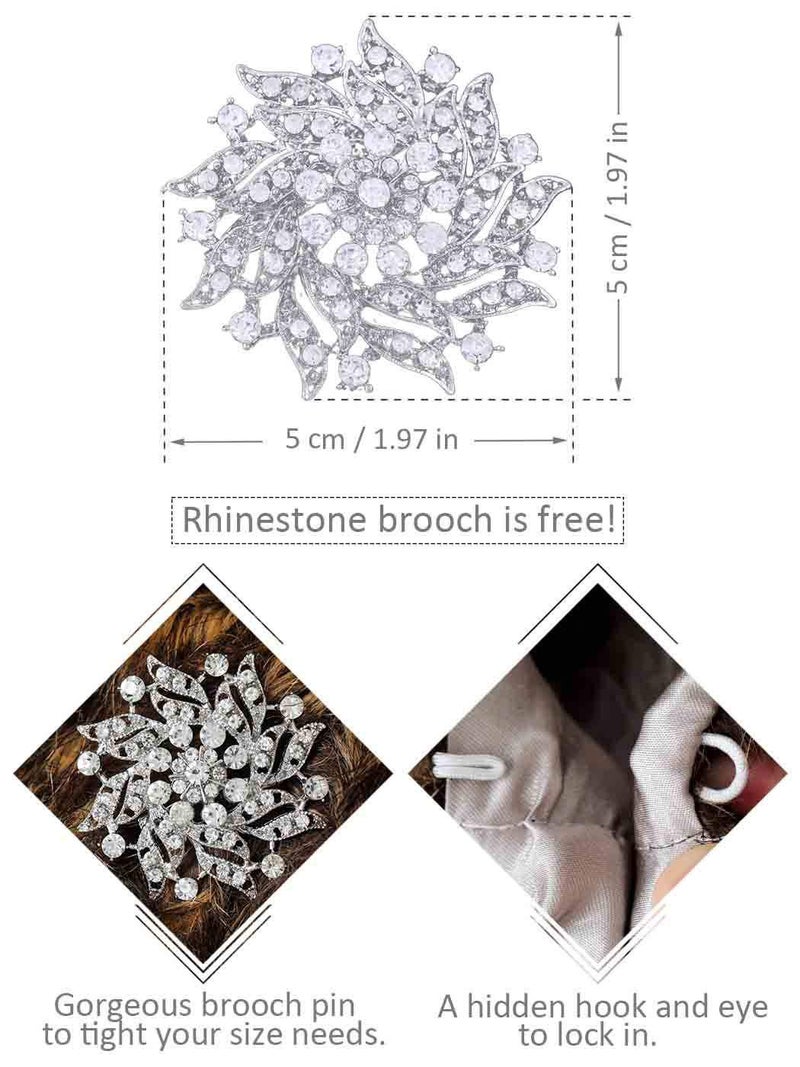 Aukmla Faux Fur Shawl Wedding Fur Wraps and Shawls Bridal Fur Stole Winter Cape Shrug for Brides and Bridesmaids (Brown) - Image 5