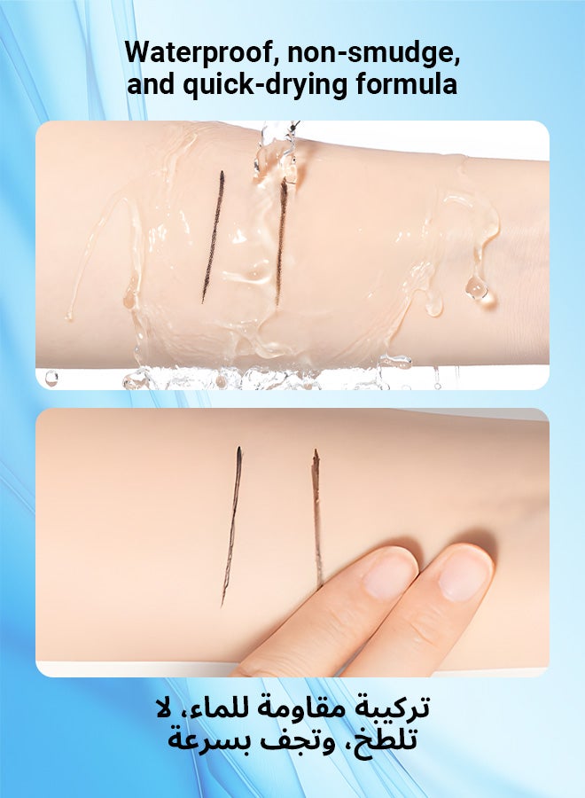 بي أو بي كحل سائل مقاوم للماء من BOB® برأس إسفنجي سريع الجفاف – لا يلطخ، يدوم طويلاً، بخط دقيق ورفيع - Image 3