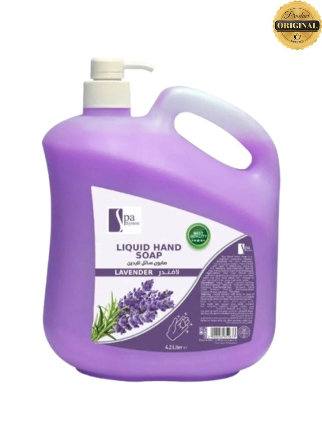 Spa System 3 Pieces Liquid Hand Soap Lavender 4.2 Litre - Image 2