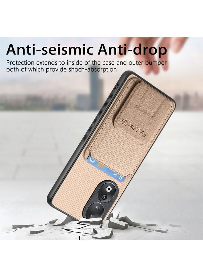 اس-توب جراب هاتف Honor X7 من ألياف الكربون مع حامل بطاقات قابل للطي - Image 3