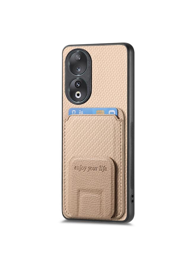 اس-توب جراب هاتف Honor X7 من ألياف الكربون مع حامل بطاقات قابل للطي - Image 2