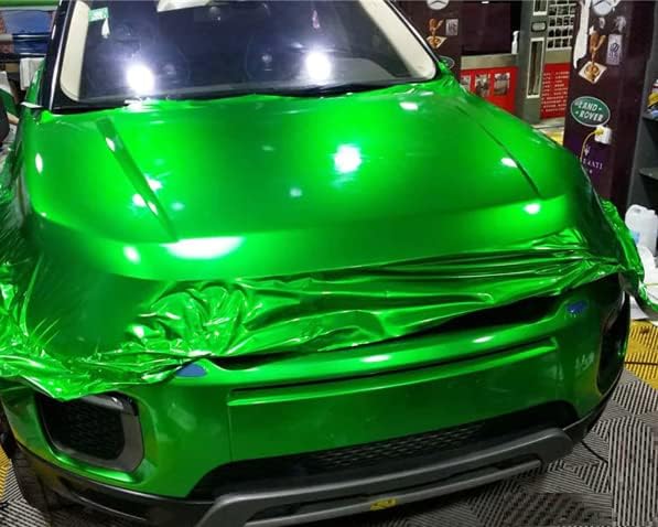 HAPPYMATES Vinyl Car Wrap Sheet Sticker Styling Car Self Adhesive Vinyl DIY Film Air Release Car Wrapping Glossy Vinyl for Car,Laptop,Motorcycle,Smartphone Case (1 feet x 6 feet, Green Metallic wrap) - Image 4