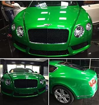 HAPPYMATES Vinyl Car Wrap Sheet Sticker Styling Car Self Adhesive Vinyl DIY Film Air Release Car Wrapping Glossy Vinyl for Car,Laptop,Motorcycle,Smartphone Case (1 feet x 6 feet, Green Metallic wrap) - Image 2