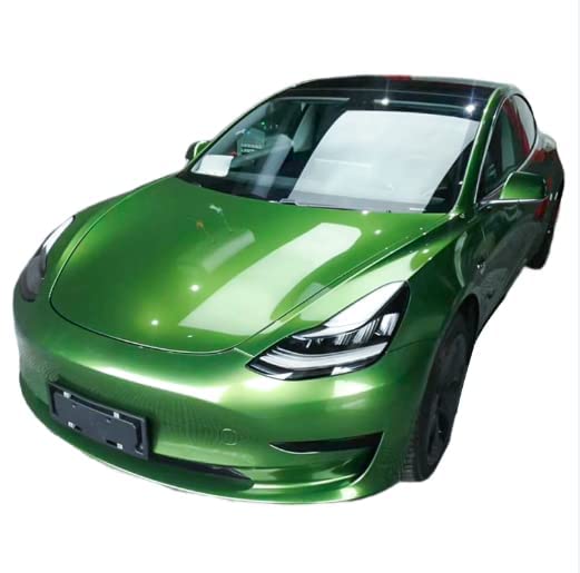 HAPPYMATES Vinyl Car Wrap Sheet Sticker Styling Car Self Adhesive Vinyl DIY Film Air Release Car Wrapping Glossy Vinyl for Car,Laptop,Motorcycle,Smartphone Case (1 feet x 6 feet, Green Metallic wrap) - Image 3