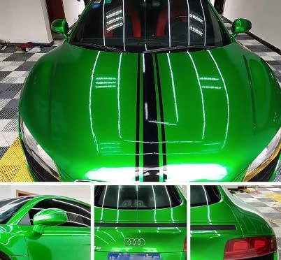 HAPPYMATES Vinyl Car Wrap Sheet Sticker Styling Car Self Adhesive Vinyl DIY Film Air Release Car Wrapping Glossy Vinyl for Car,Laptop,Motorcycle,Smartphone Case (1 feet x 6 feet, Green Metallic wrap) - Image 5