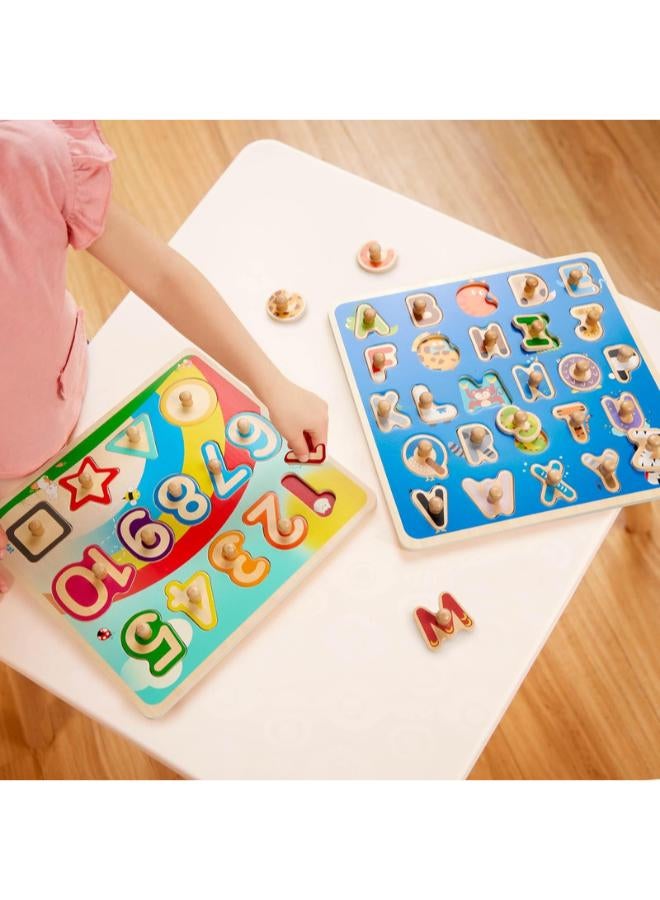 Battat Wooden Peg Puzzles - ABC - Image 2