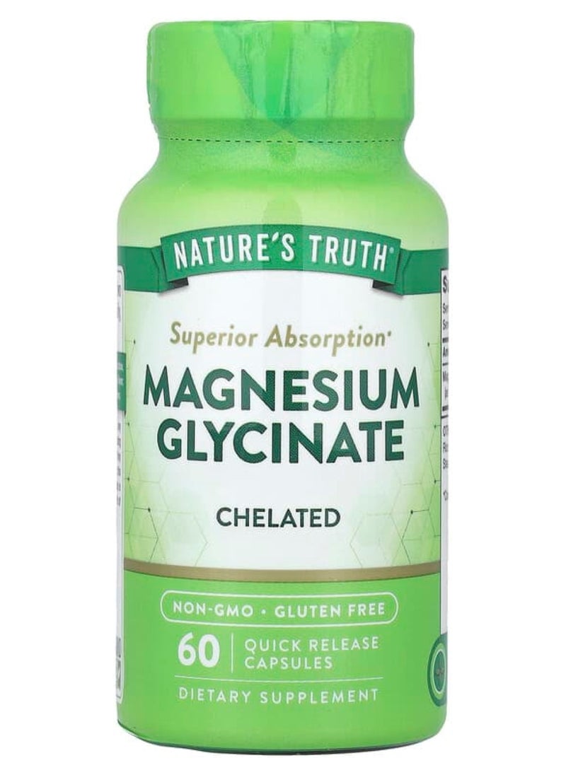 Nature's Truth Nature's Truth, Magnesium Glycinate, Chelated, 60 capsules 