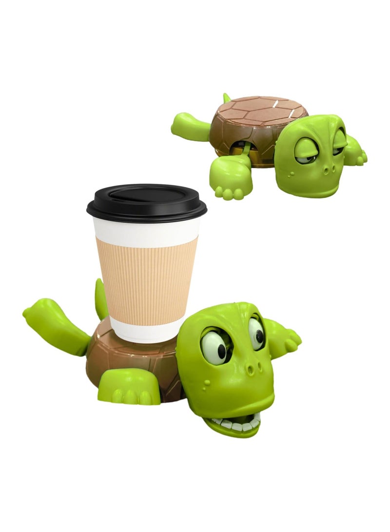 AIYISHI Funny Turtle Coasters with Surprise Expression Eyes & Raised Limbs for Home Bar, Party Gifts - Image 4