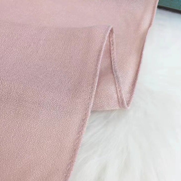 Korean Style Solid Color Cotton And Linen Scarf Women'S New Artistic Retro Outer Shawl Long All-Match Neck Protection Silk Scarf - Image 5
