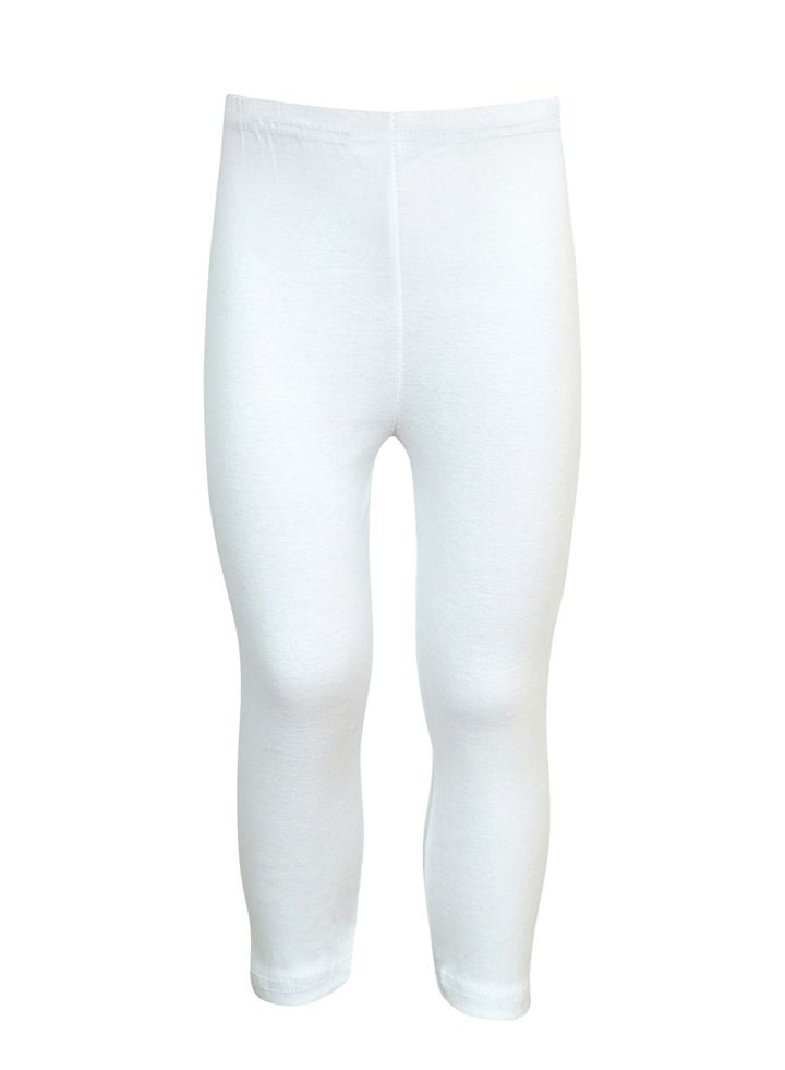City Rose 3- Pieces Full Length Pants Inner Girls Leggings With Elasticised Waistband White - Image 2