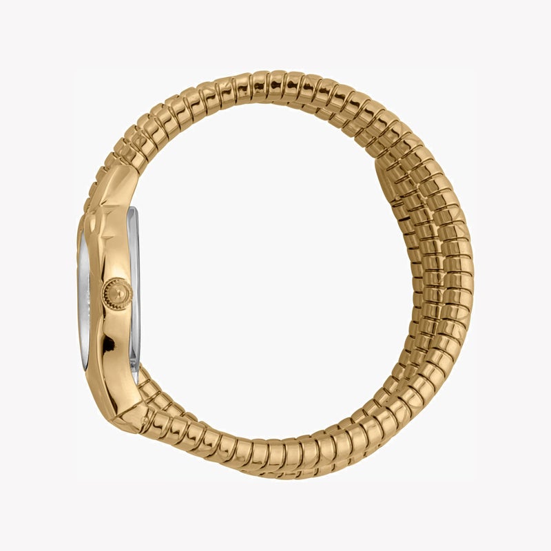 جاست كافالي ساعة جاست كافاللي للنساء مع هيكل من الفولاذ المقاوم للصدأ باللون الذهبي وسوار من الفولاذ المقاوم للصدأ باللون الذهبي - Image 2