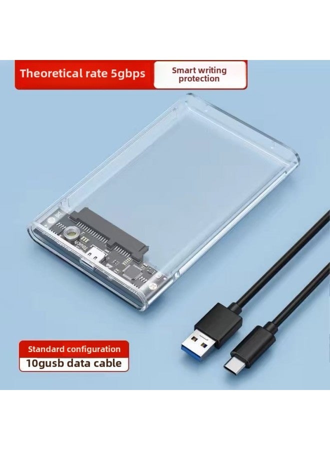 JEYI 2.5-Inch SATA Mobile Solid State Drive Box External USB Notebook Mechanical Hard Drive Universal High Speed Transfer-Color:Type-C3.0 High-speed | Write-protect 9201 Master 5Gbps Transmission