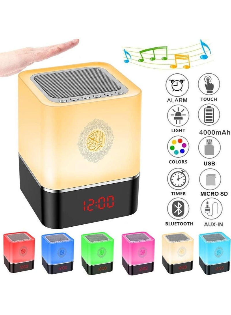 ELTRAZONE Portable Quran Speaker 5 in 1 Bluetooth Speaker with 7 Colors LED Lights Quran Recitations and Song Fast Surah Selection FM Broadcast Remote & Touch Control  - Image 1