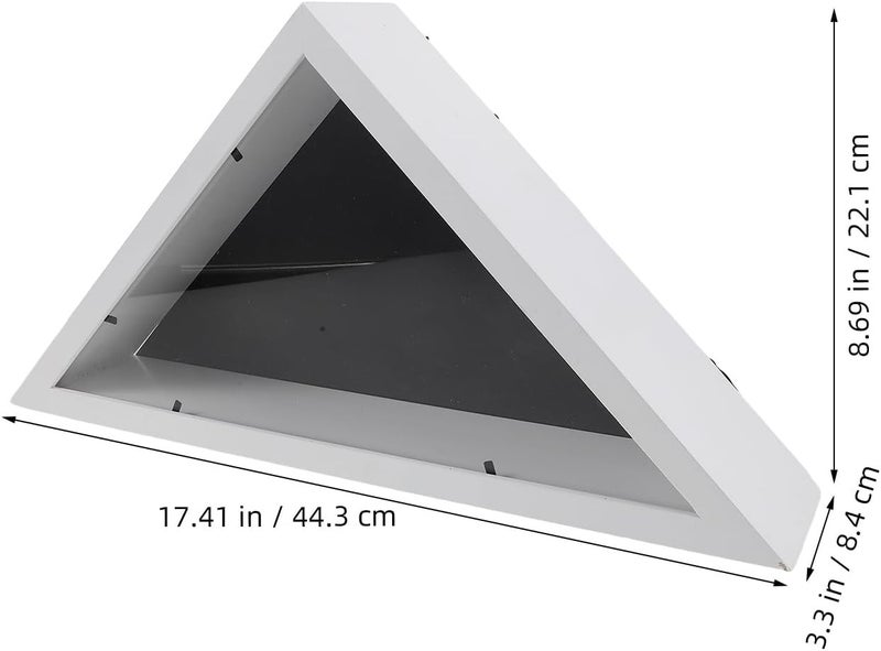 Wood Flag Display Case: Triangle Wood Frame for Burial Flag - Patriotic Memorial Keepsake Box with Acrylic Panel - Desk/Wall Hanging Shadow Box - Image 2
