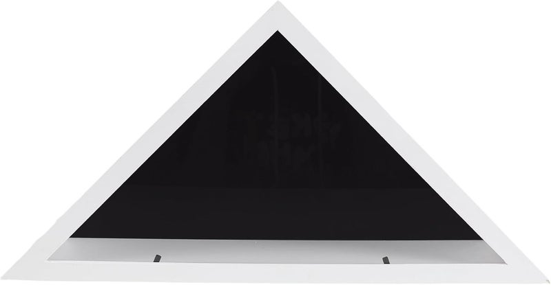 Wood Flag Display Case: Triangle Wood Frame for Burial Flag - Patriotic Memorial Keepsake Box with Acrylic Panel - Desk/Wall Hanging Shadow Box - Image 1