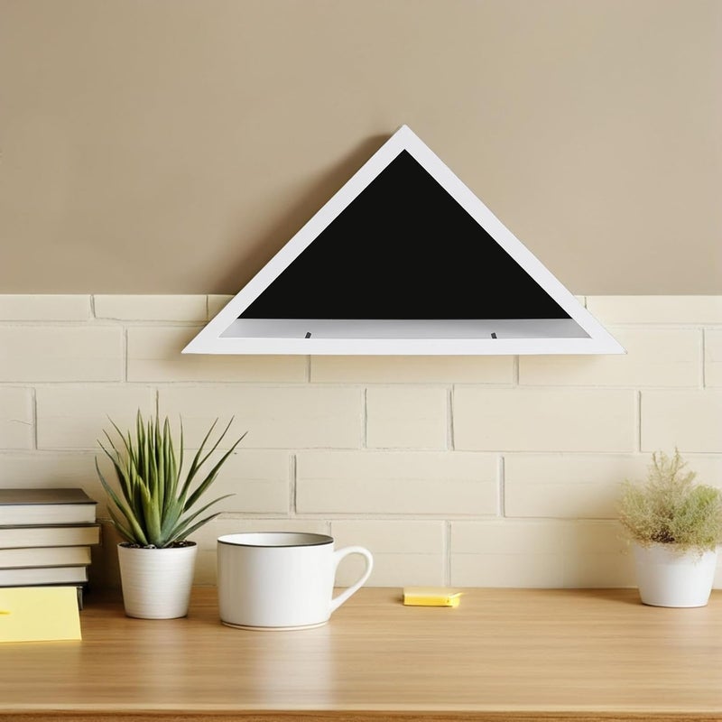 Wood Flag Display Case: Triangle Wood Frame for Burial Flag - Patriotic Memorial Keepsake Box with Acrylic Panel - Desk/Wall Hanging Shadow Box - Image 4