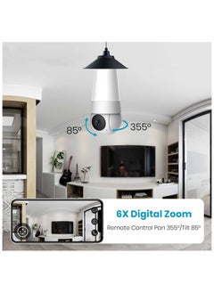 VIVP 5MP Smart Light Bulb Camera, Includes 64GB SD Card, Global Management Platform IVY IoT, Night Vision, 2-Way Audio, AI Smart Algorithms, 360° Rotation, Cloud Storage, Live Streaming and Recording, APP Control, Multi-User Sharing  - Image 3