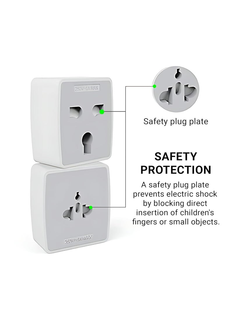 ROCKER Rock your life Rocker RZ4 Universal Travel Adapter Worldwide Travel Plug MultiPower Outlet for 224 Countries Compact Design ABS VO Certified Compatible with Mobile Laptop Tablet Camera Power Bank  - Image 4