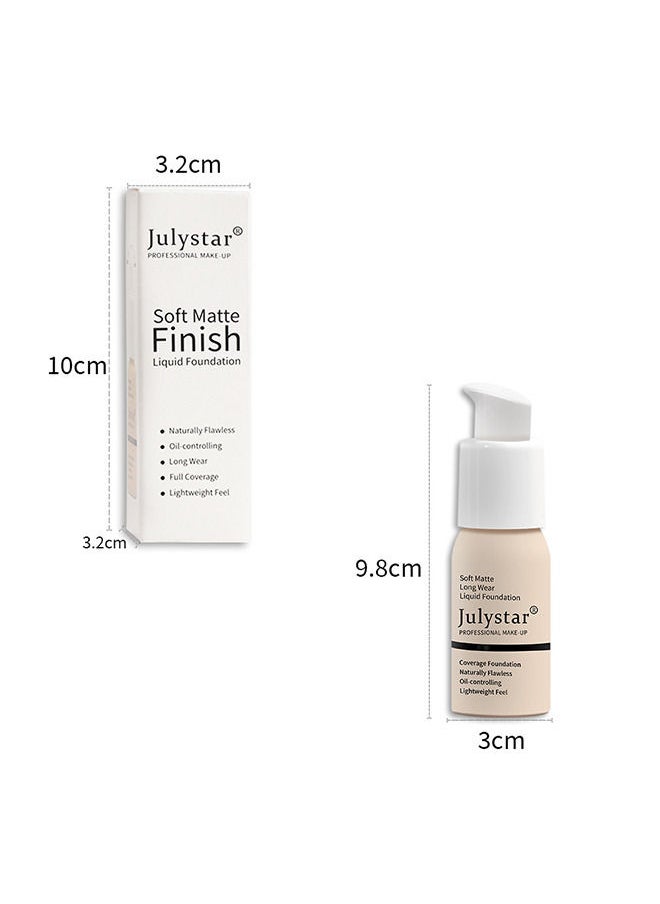 Julystar Oil Control Foundation Foundation Cream Foundation Concealer Lasting Makeup-Free Liquid Foundation  - Image 4