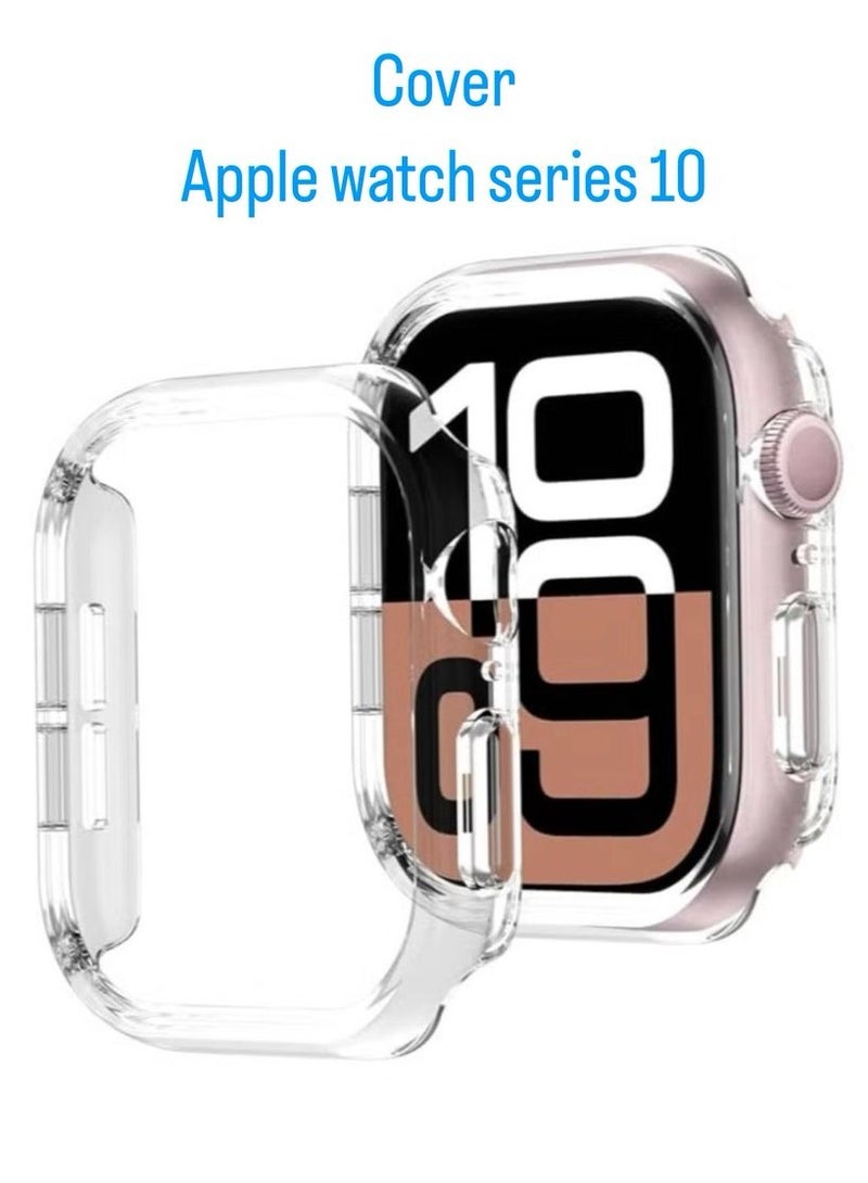 Shockproof Case for Apple Watch Series 10 49mm, Slim Fit Case with Hard PC Frame and All-inclusive Edges for iWatch Series 10 46mm [No Screen Protector] clear - Image 1