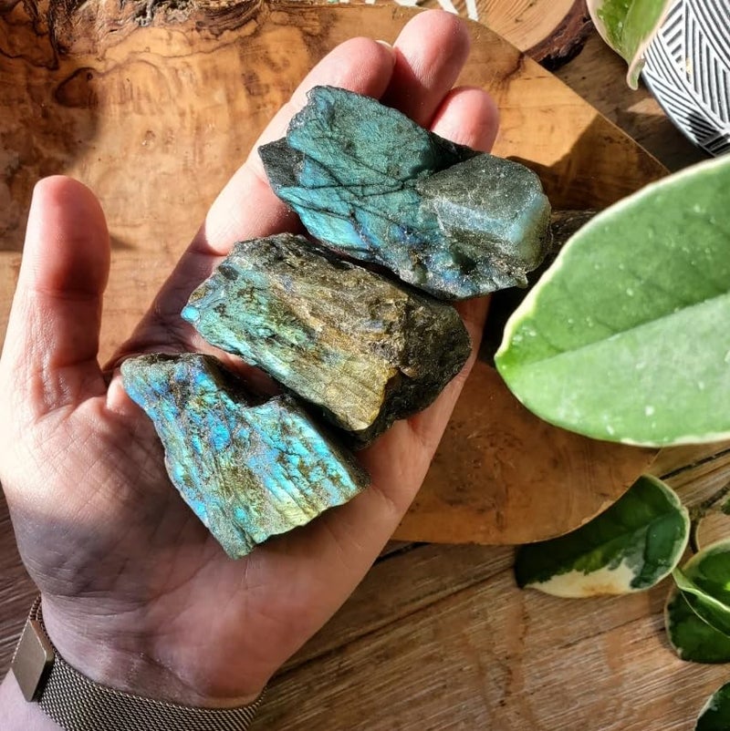 Zenkeeper 1Lb Raw Labradorite Stones for Tumbling, Polishing, Rough Labradorite Crystals Bulk Rough Gemstone for Jewelry Making, Healing, Meditation, Reiki - Image 5