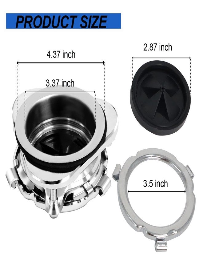 Ketofa Garbage Disposal Flange Kit, Stainless Steel Sink Garbage Disposal 3 Bolts Mounting 3 1/2 Sink Drain Hole, Kitchen Sink Flange Kit for Garbage Disposal With Mounting Wrench - Image 2