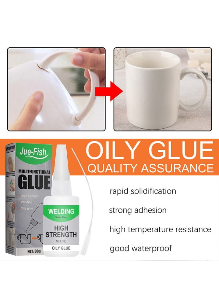 JUE-FISH Multifunctional Glue, Welding High-Strength Oil Glue, Multi-Purpose Super Glue, Uniglue Universal Super Glue, Suitable For Tiles, Glass, Wood, Shoes 30g  - Image 4