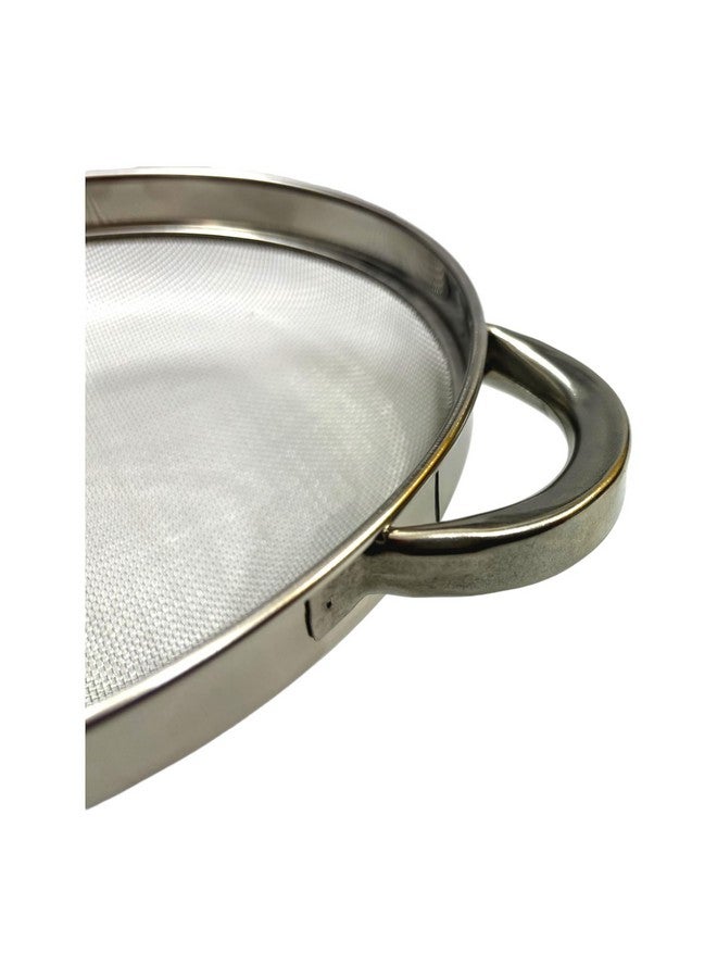 faas Stainless Steel Multi Purpose Puran Jali/Colander Strainer Drainer with Handle Use for Rice Fruits Vegetable Noodles Beans Grain suice Soup Filter Basket for Kitchen(Silver Pack of 1) (8.NO) - Image 4
