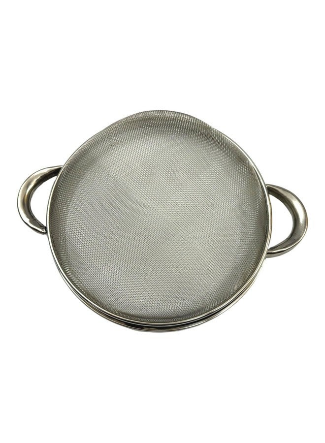 faas Stainless Steel Multi Purpose Puran Jali/Colander Strainer Drainer with Handle Use for Rice Fruits Vegetable Noodles Beans Grain suice Soup Filter Basket for Kitchen(Silver Pack of 1) (8.NO) - Image 3