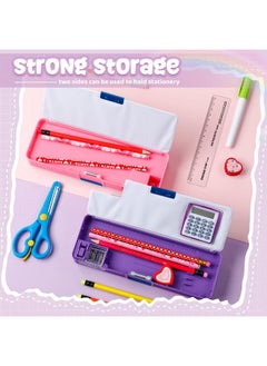 Henoyso Pencil Box For Girls Butterfly Pencil Case With Calculator And Pencil Sharpener Multifunction Pencil Case Cool School Supplies Back To School Gift Birthday Present For Kids Teens  - Image 5