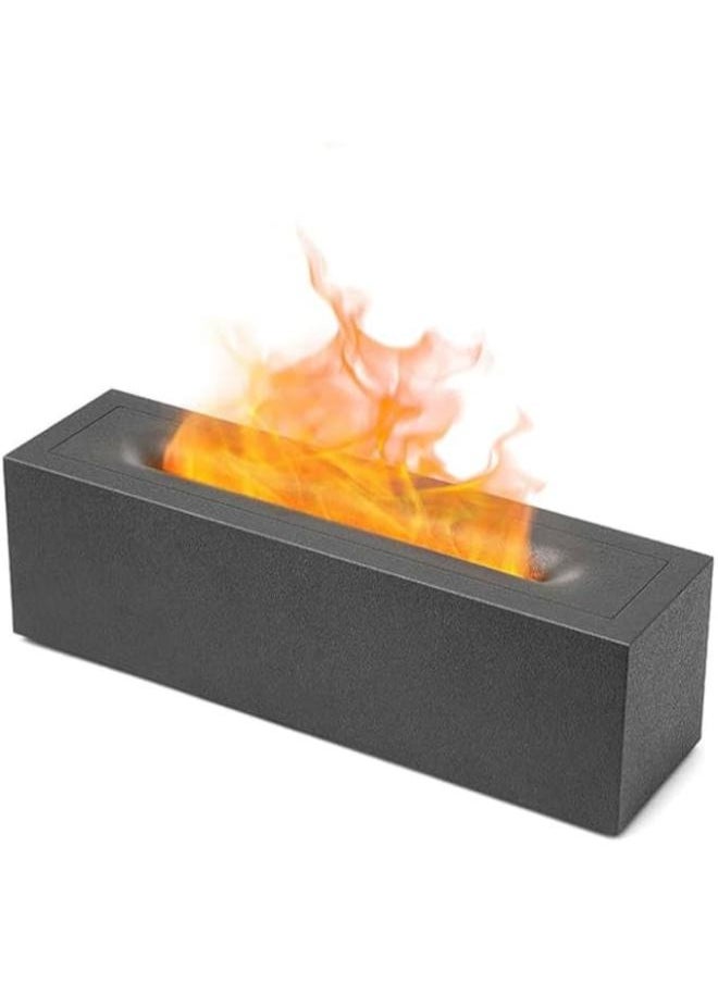 Flame Diffuser for Essential Oils with Aroma Humidifier, Air Essentials Fire Mist Ambientador, Flame Oil Diffuser, Volcano humidifier or Bonfire Diffuser with Flame humidifier (Black, 200ml)