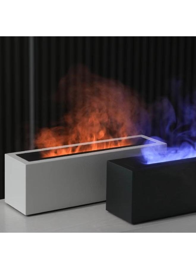 Flame Diffuser for Essential Oils with Aroma Humidifier, Air Essentials Fire Mist Ambientador, Flame Oil Diffuser, Volcano humidifier or Bonfire Diffuser with Flame humidifier (Black, 200ml)