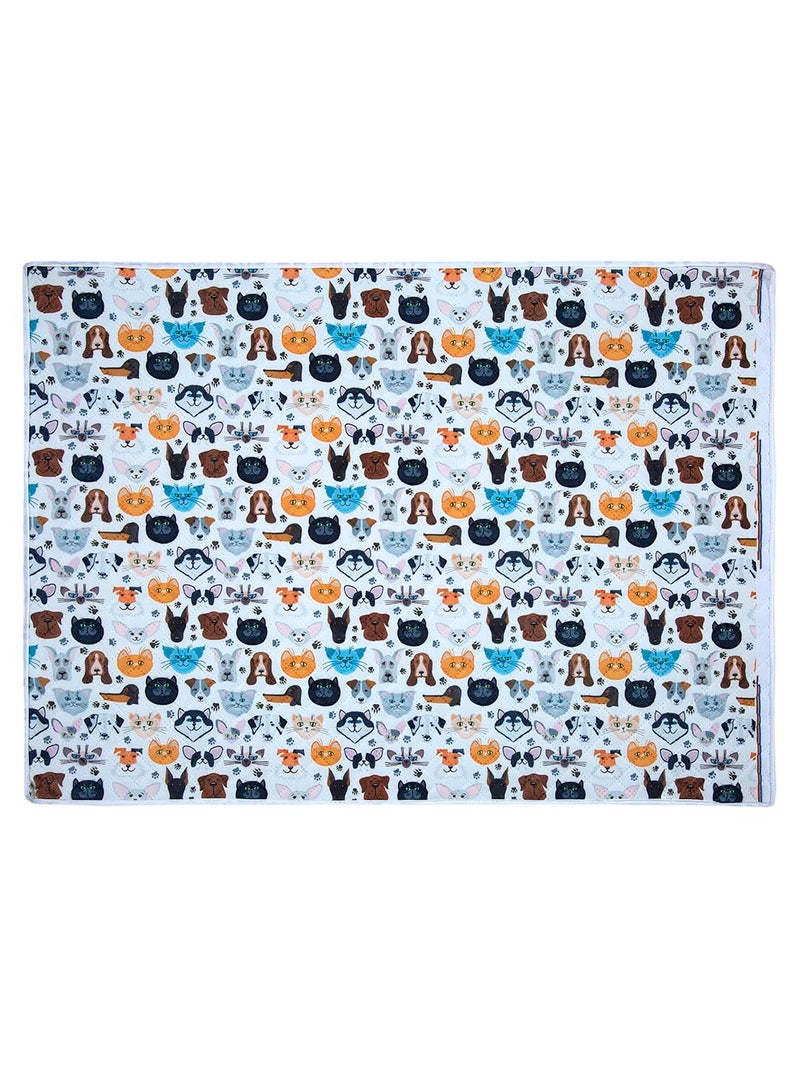 AAZEEM حصيرة خفيفة الوزن للكلاب والقطط والحيوانات الأليفة (مقاس - م) ، متعددة الألوان - Image 2