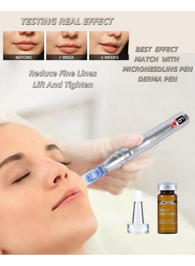 VOFEL VOFEL Anti Aging Serum with Hyaluronic Acid for Microneedling Serum BB Glow Starter Kit Serum Ampoules for Face 0.35 oz 4 Vials - Image 3